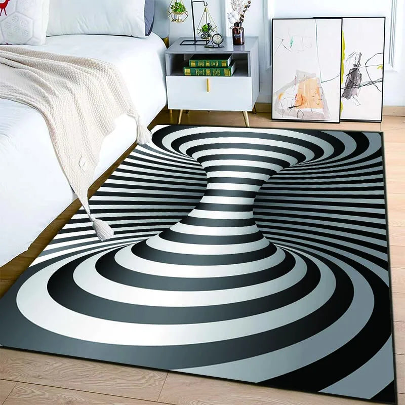 VortexIllusion 3D Geometric Rug
