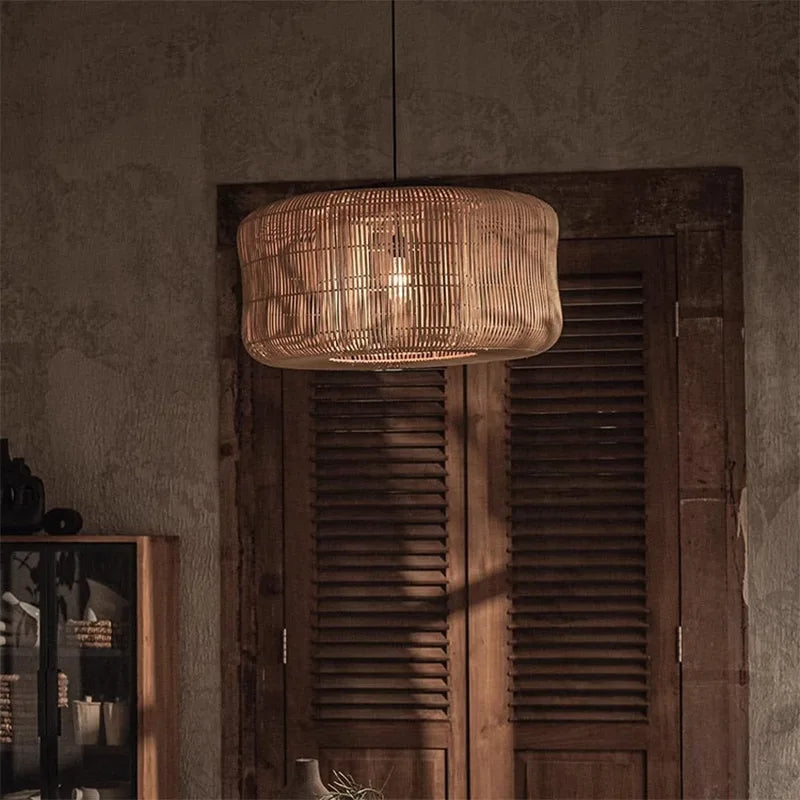 RetroBamboo Rattan Chandelier