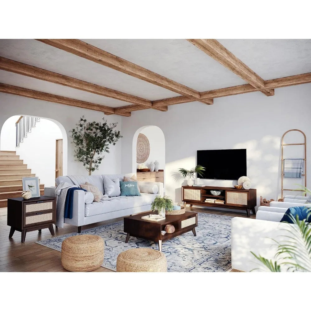 JasperRattan Solid Wood Nightstand