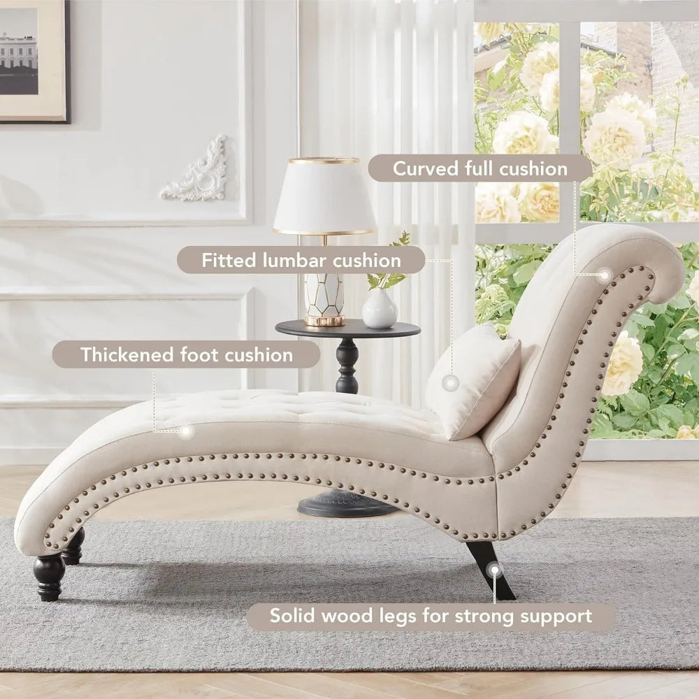 Elegant Tufted Chaise Lounge