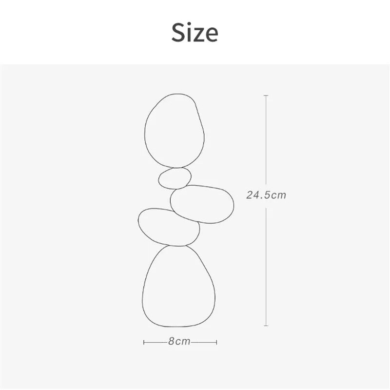 SkandiShop Japanese Solid Wood Stone Art