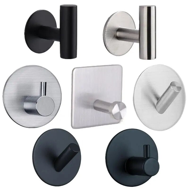 SkandiShop Stainless Steel Silver Bathroom Hardware Set Towel Rack