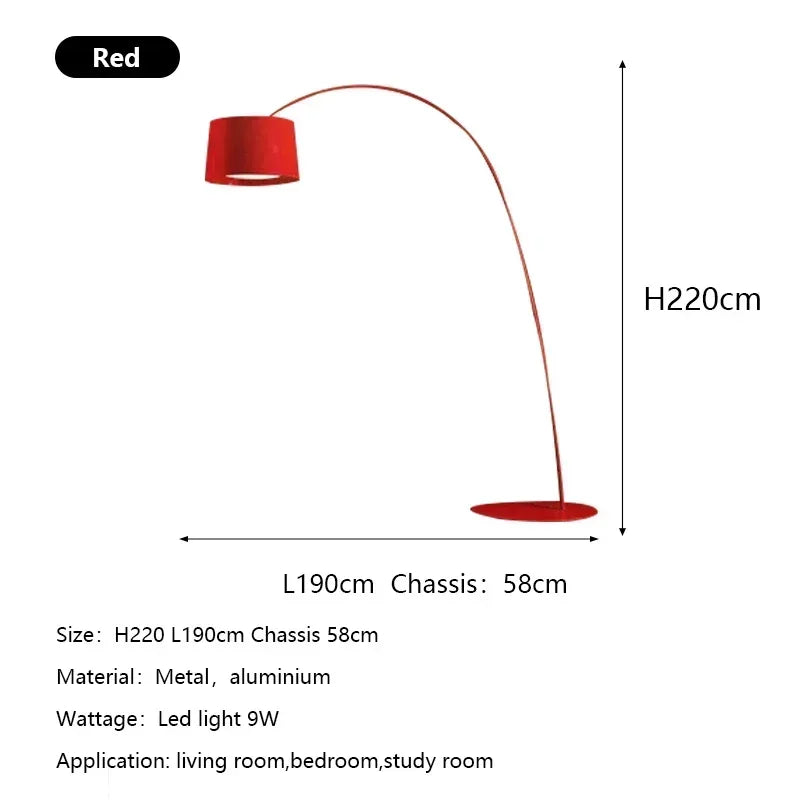 Nordic Arc Minimalist LED Floor Lamp - Modern Curved Standing Light