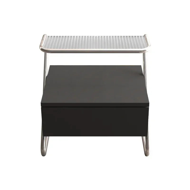 LuxGlass Mid Century Bedside Table