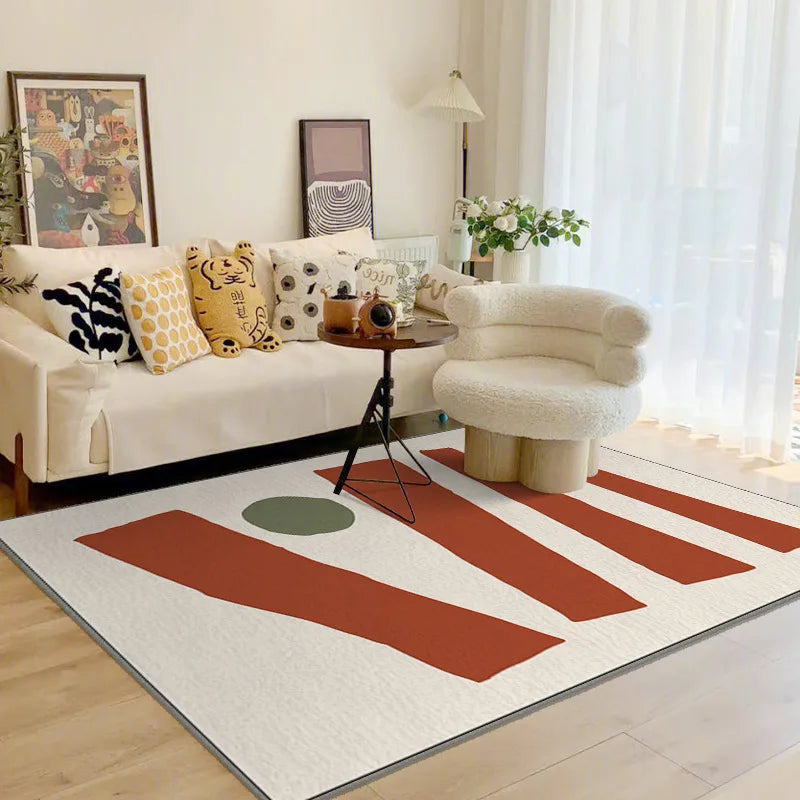 Geometric Irregular Lines Large Area Living Room Carpet