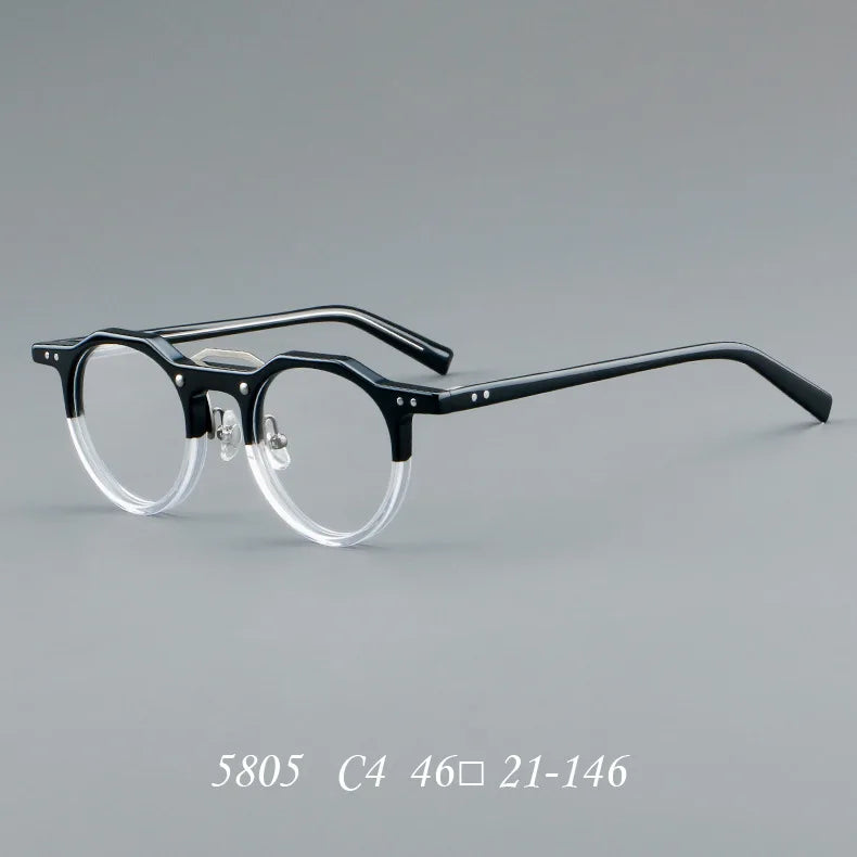 ClassicVista Round Acetate Glasses – Vintage Luxury Collection