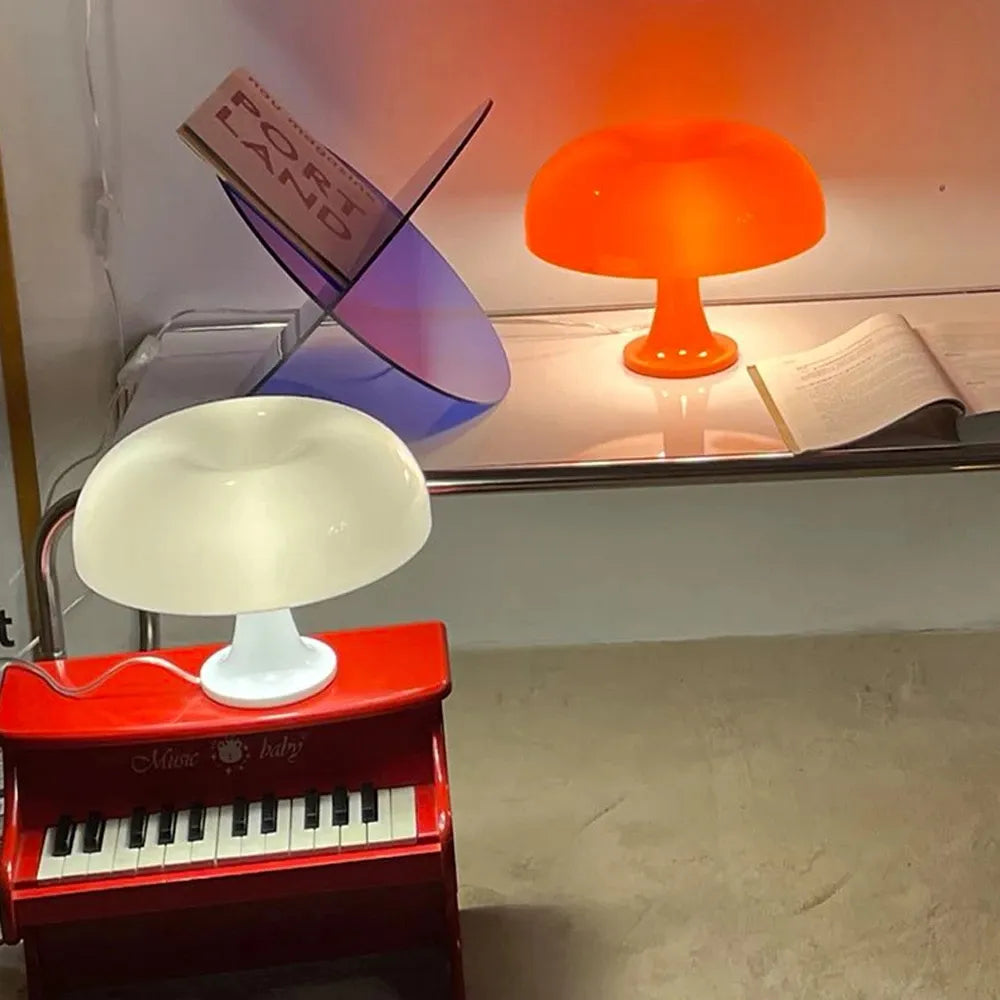 Orange Mushroom Table Lamp