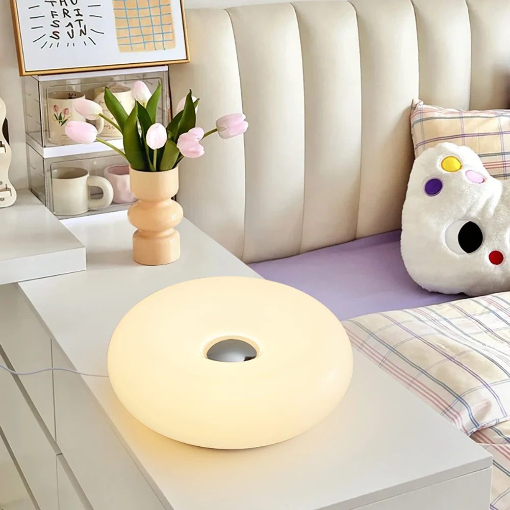 Bauhaus Donut Bedside Lamp with USB Plug