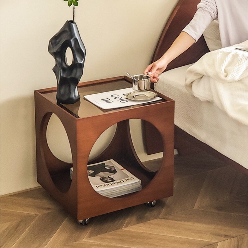 SkandiShop Side Table Solid Wood