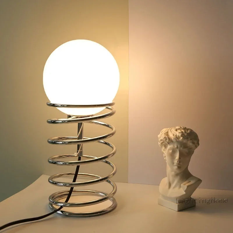 Bauhaus Bloom Vintage Glass Table Lamp - Nordic Minimalist Design