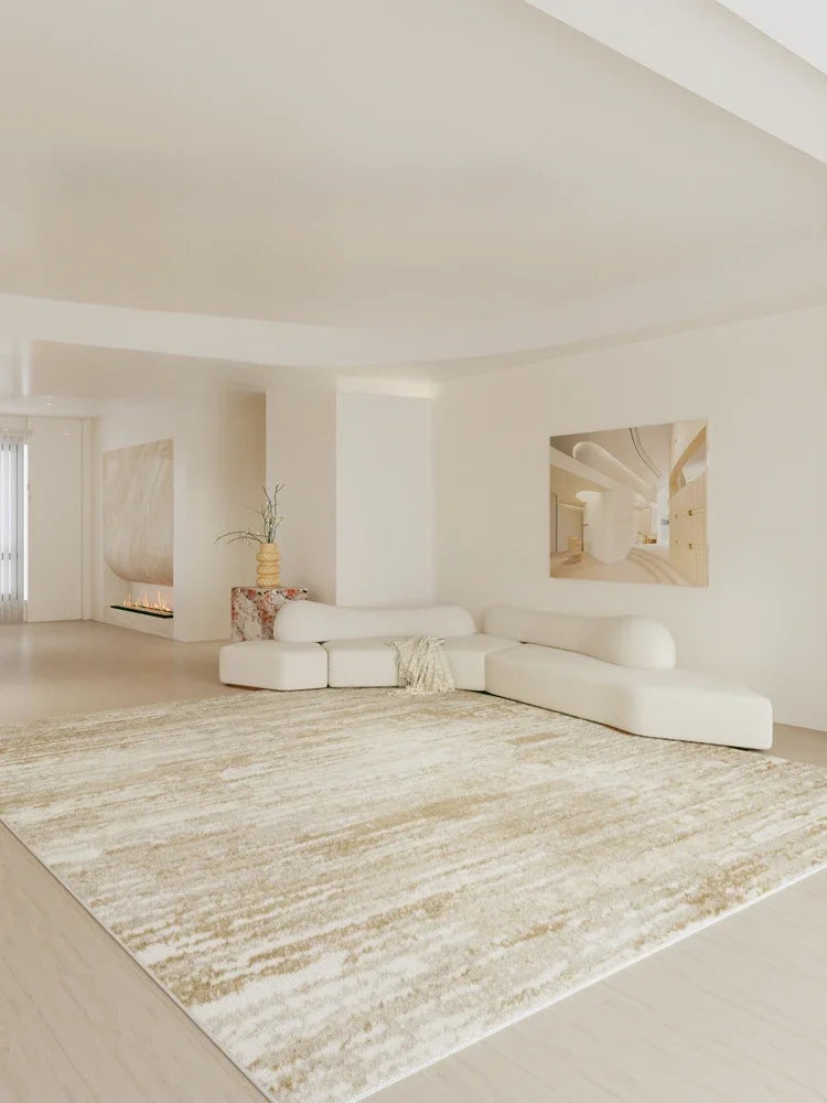 GoldenAura Abstract Striped Rug