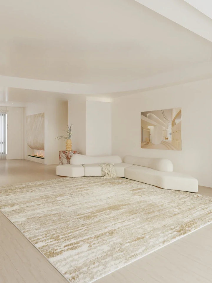 GoldenAura Abstract Striped Rug