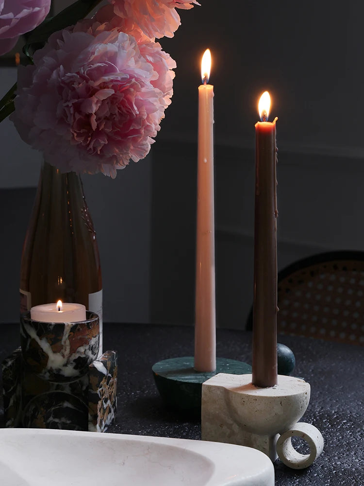SkandiShop Milan Marble candle holder