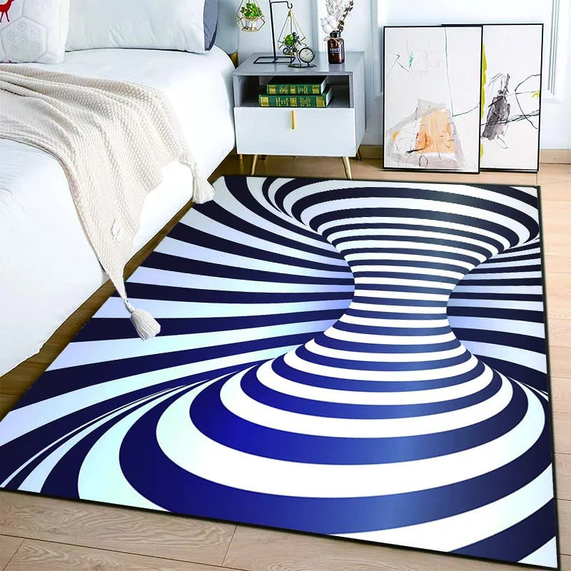 VortexIllusion 3D Geometric Rug