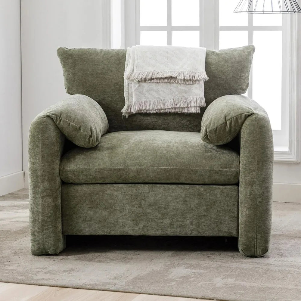 Cozy Chenille Oversized Armchair