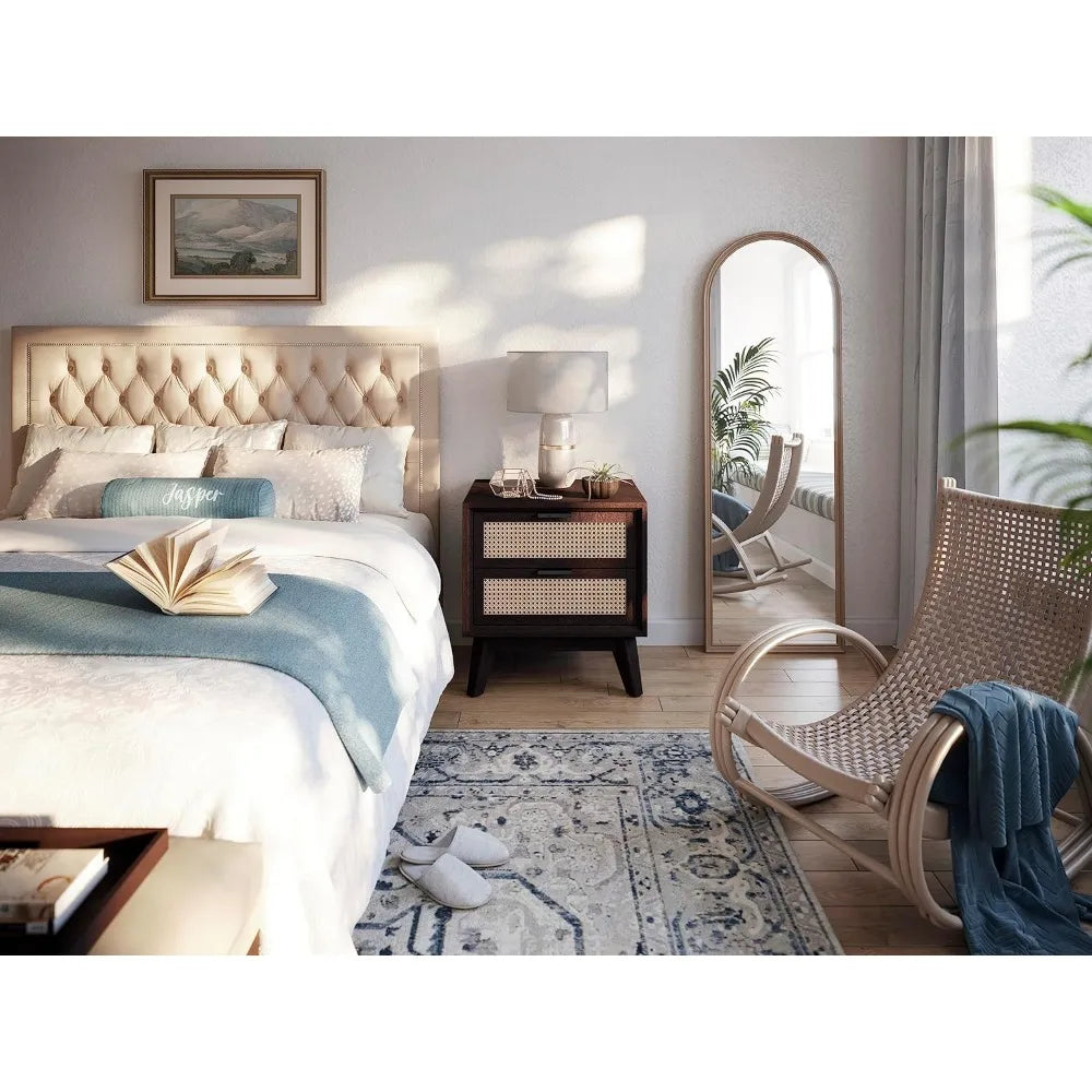 JasperRattan Solid Wood Nightstand