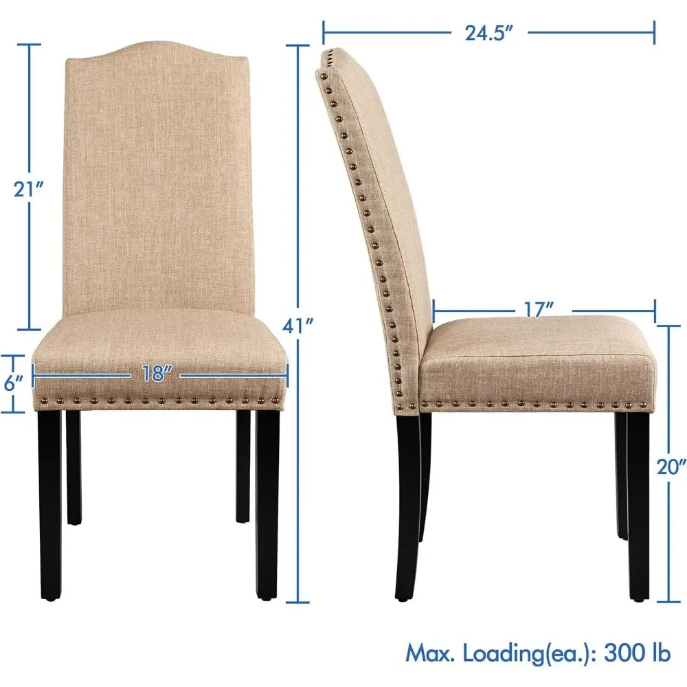 Dining Chairs Set of 6 Upholstered Chairs
