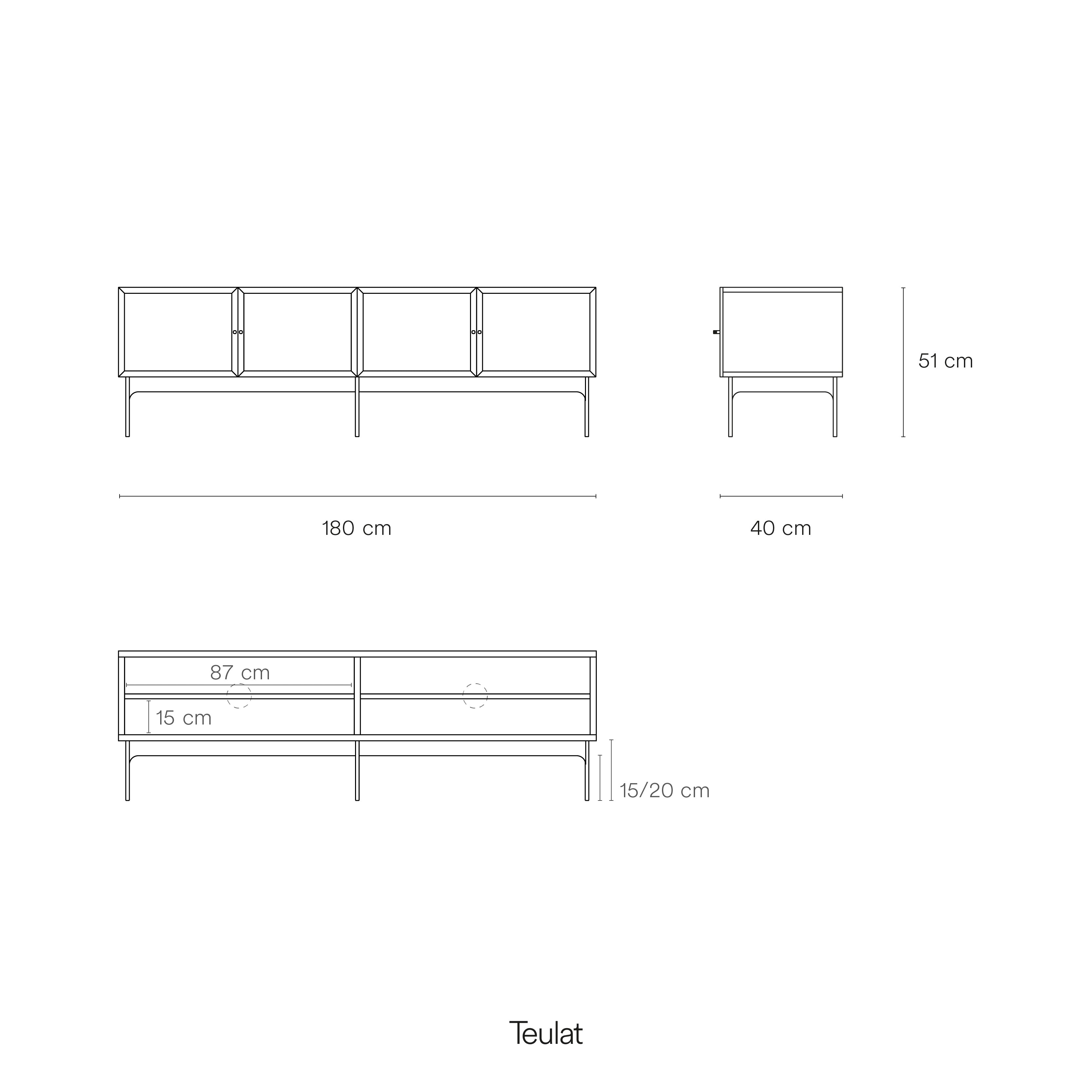 Tv Cabinet Blur 4D 180 Cm Oak