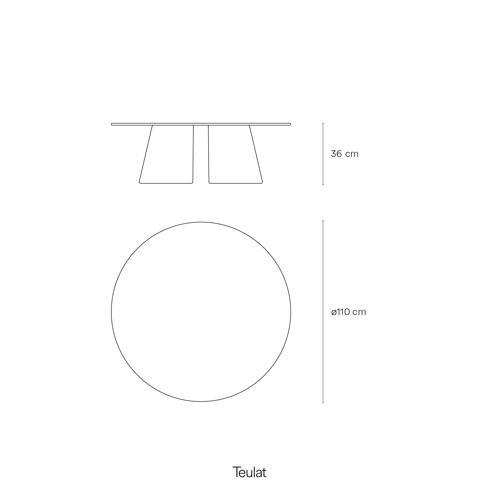 Round Coffee Table Cep 110Cm Blue