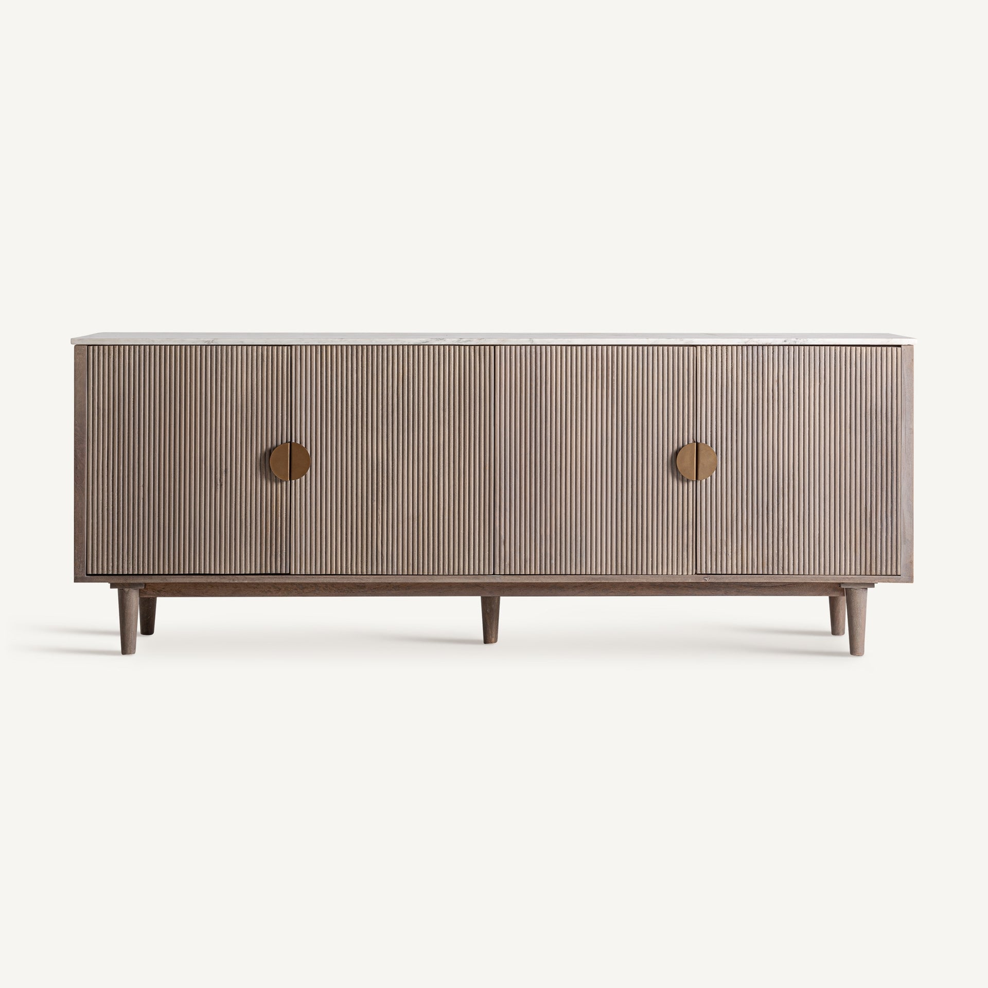 Zerf Sideboard - Contemporary Mango Wood & Marble 200cm