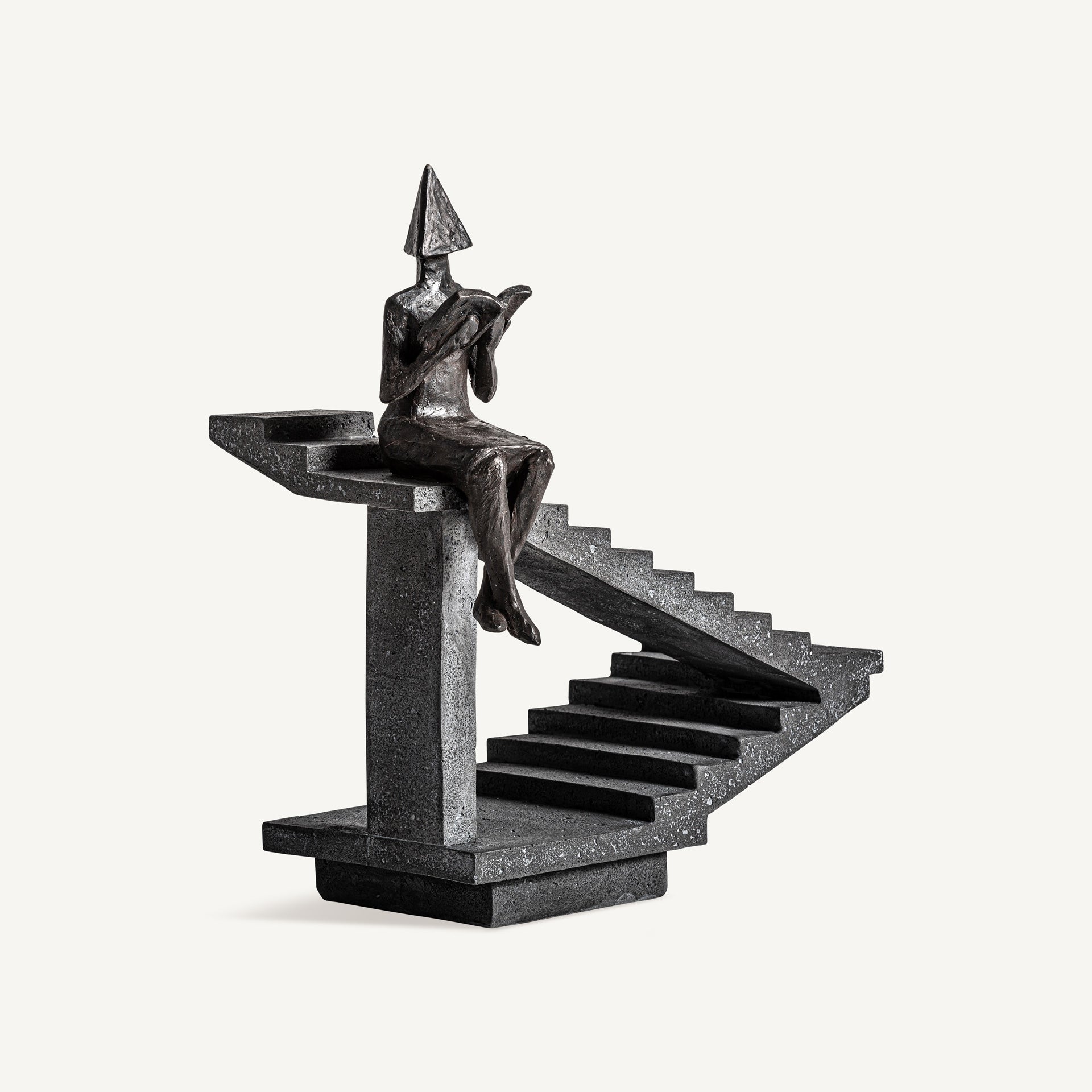 Raisha Black Resin Decorative Figure - Contemporary Sculptural Art