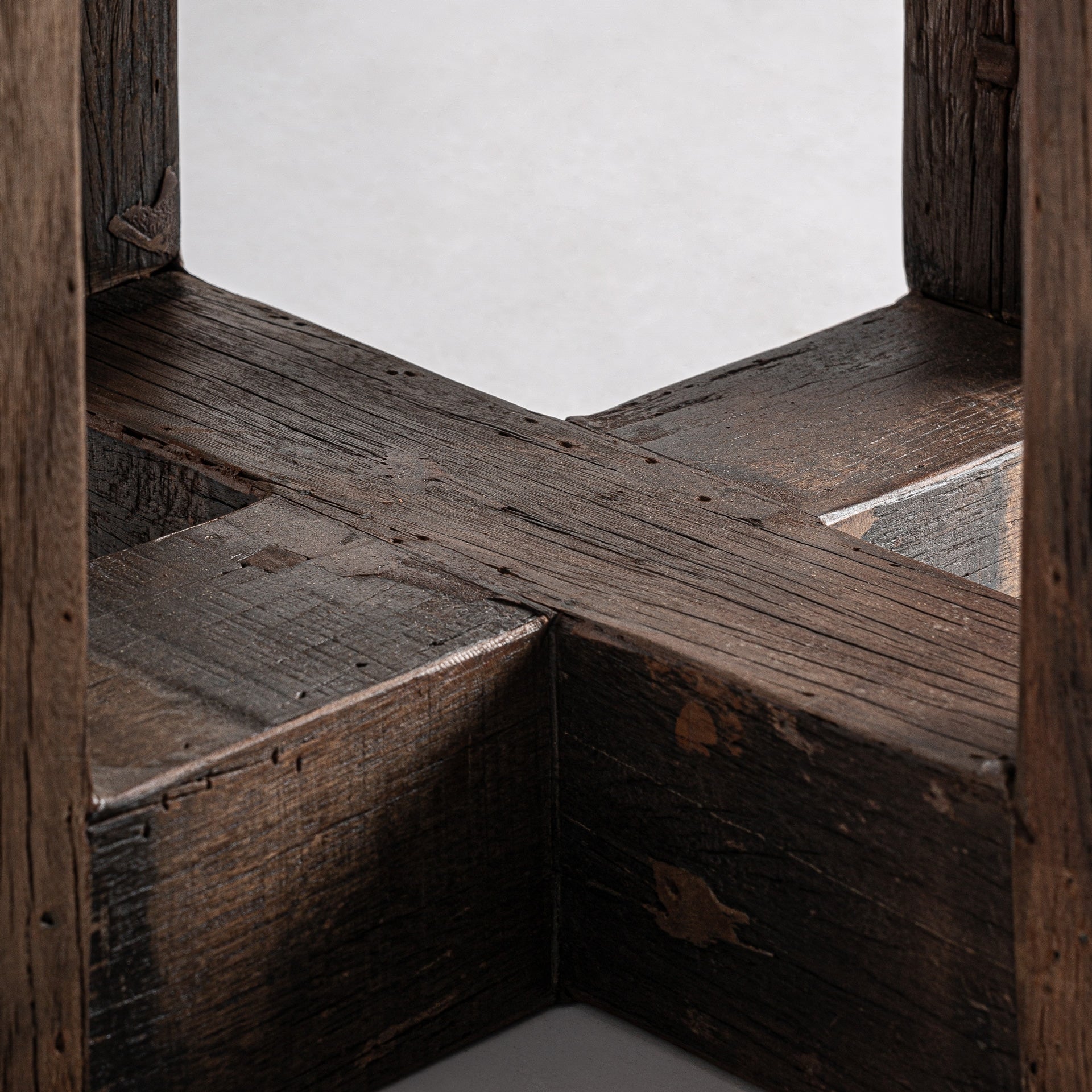 Baltic Sea-  Reclaimed Wood Side Table - 60cm Brown Accent Table