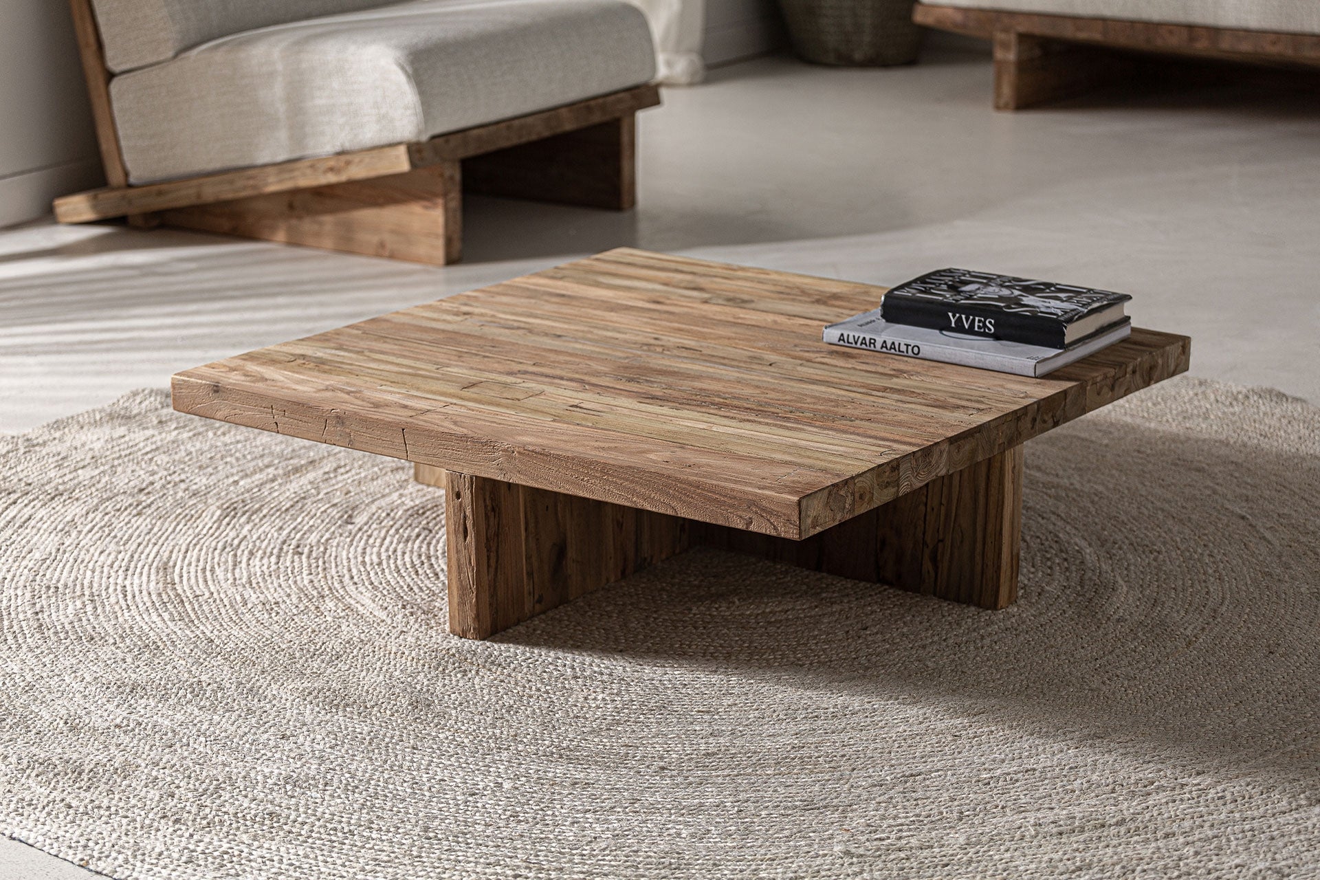 Pure Coffee Table - Minimalist Wood Design 100cm