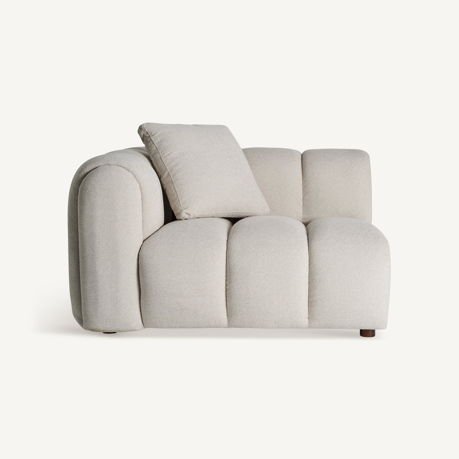 Grey Corner Sofa Module - Modern Modular Seating