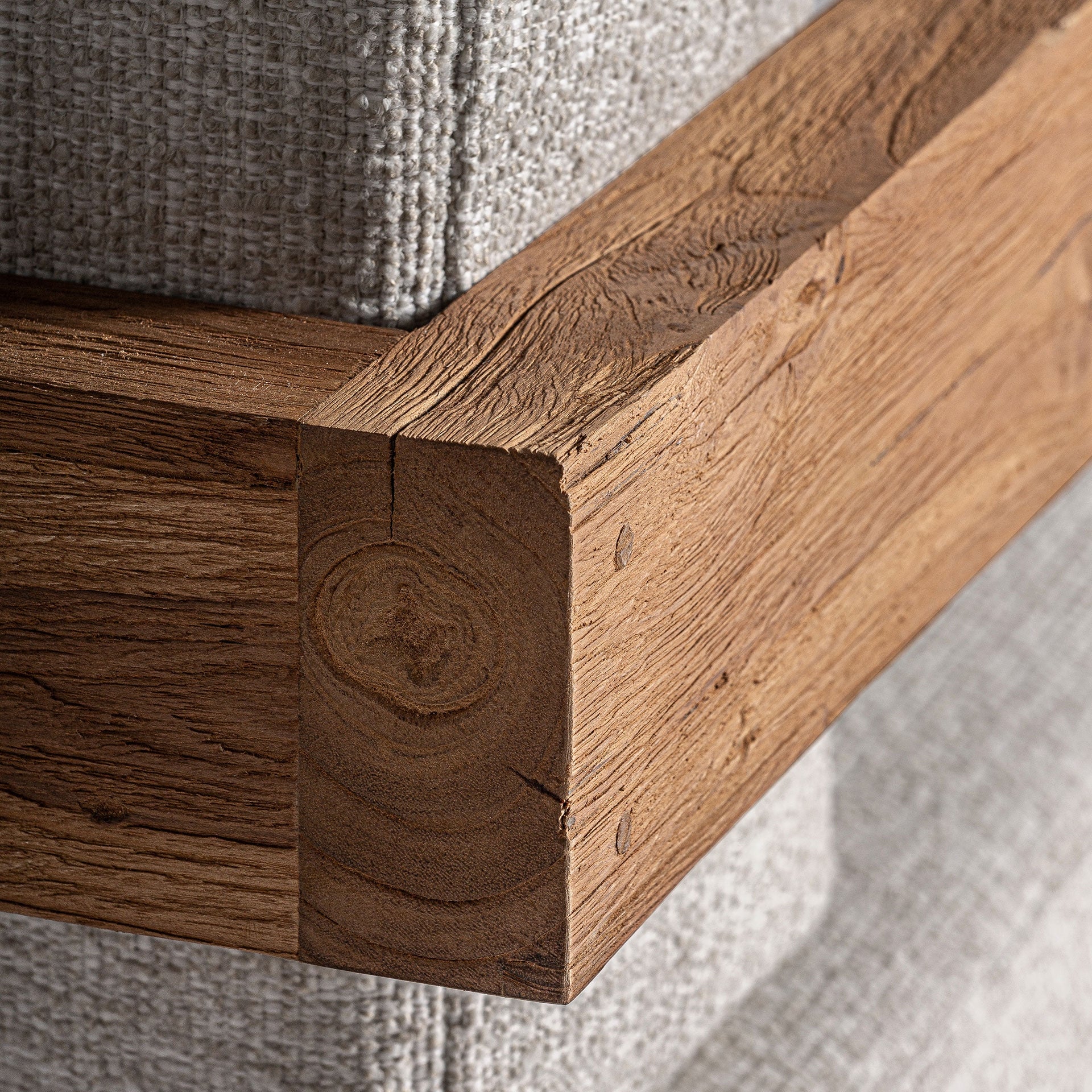 Testa Sofa - Recycled Teak & White Polypropylene Sofa 240cm