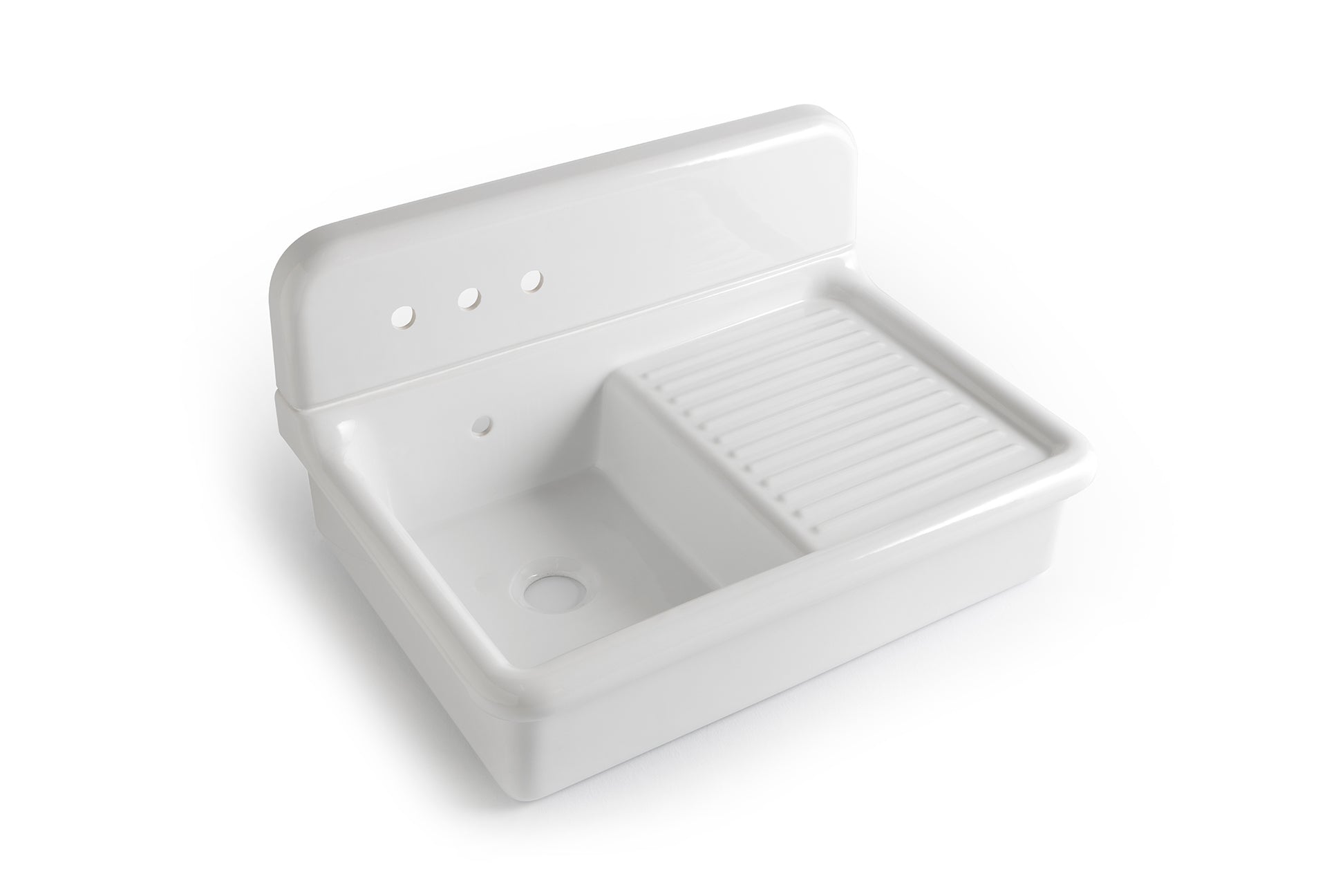 True Colors Kitchen 90 Asymmetrical – Ceramic Sink with Drainboard