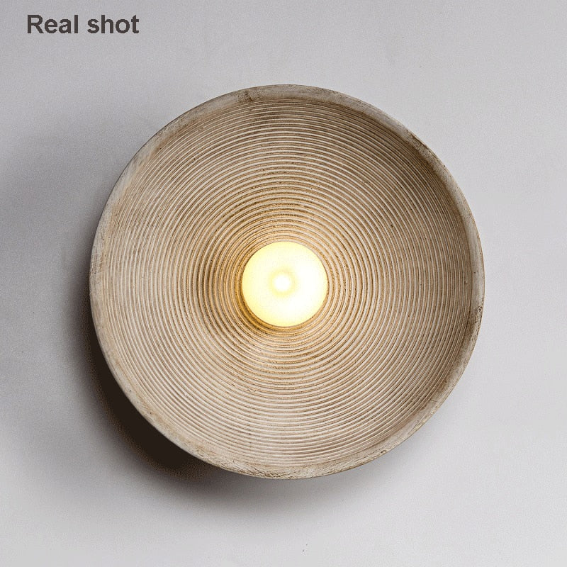 SkandiShop Indoor Retro Japanese Style Wall Circle Lamp