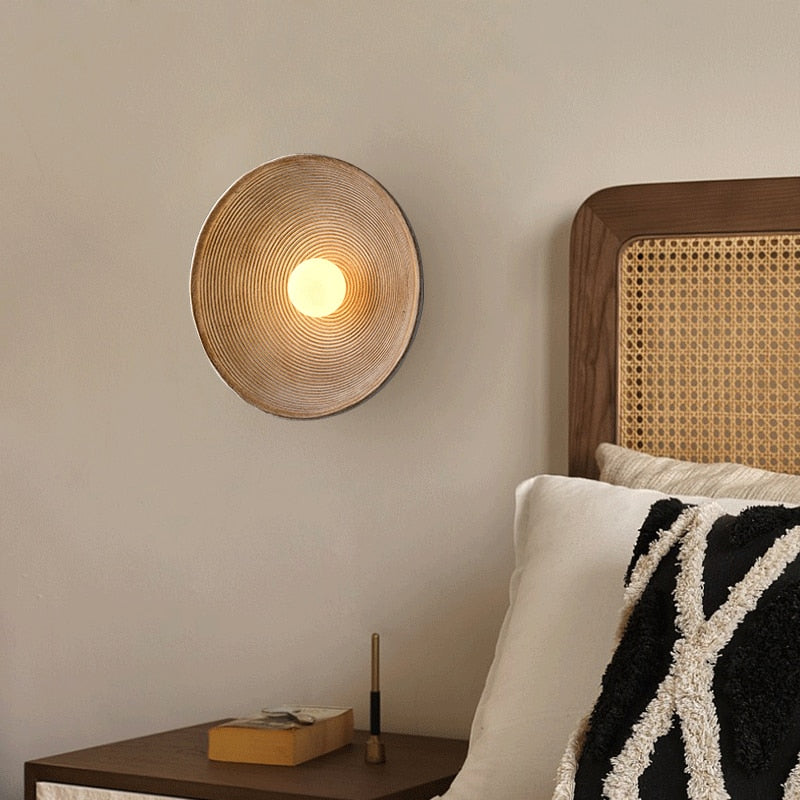 SkandiShop Indoor Retro Japanese Style Wall Circle Lamp